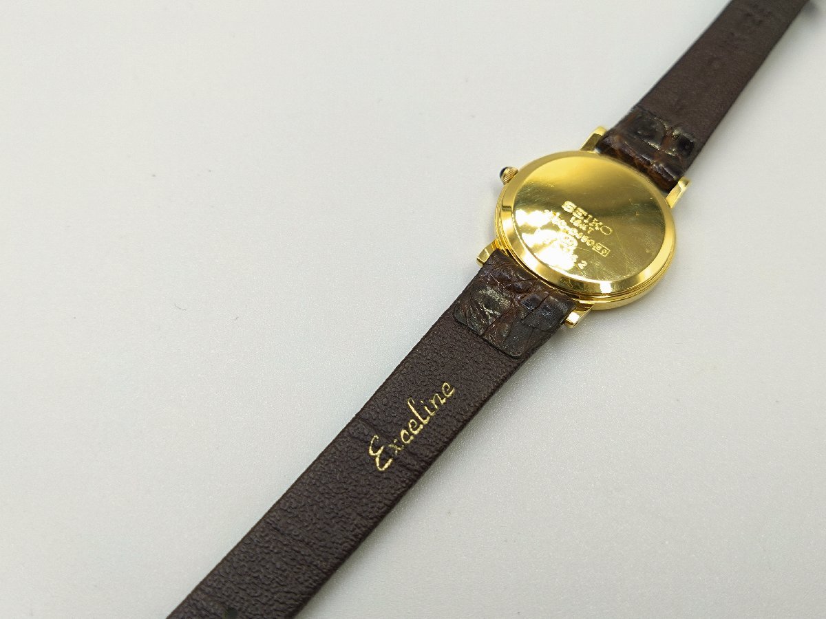 美品 SEIKO/セイコー EXCELINE エクセリーヌ 18KT 腕時計 レディース 7320-0450_画像5
