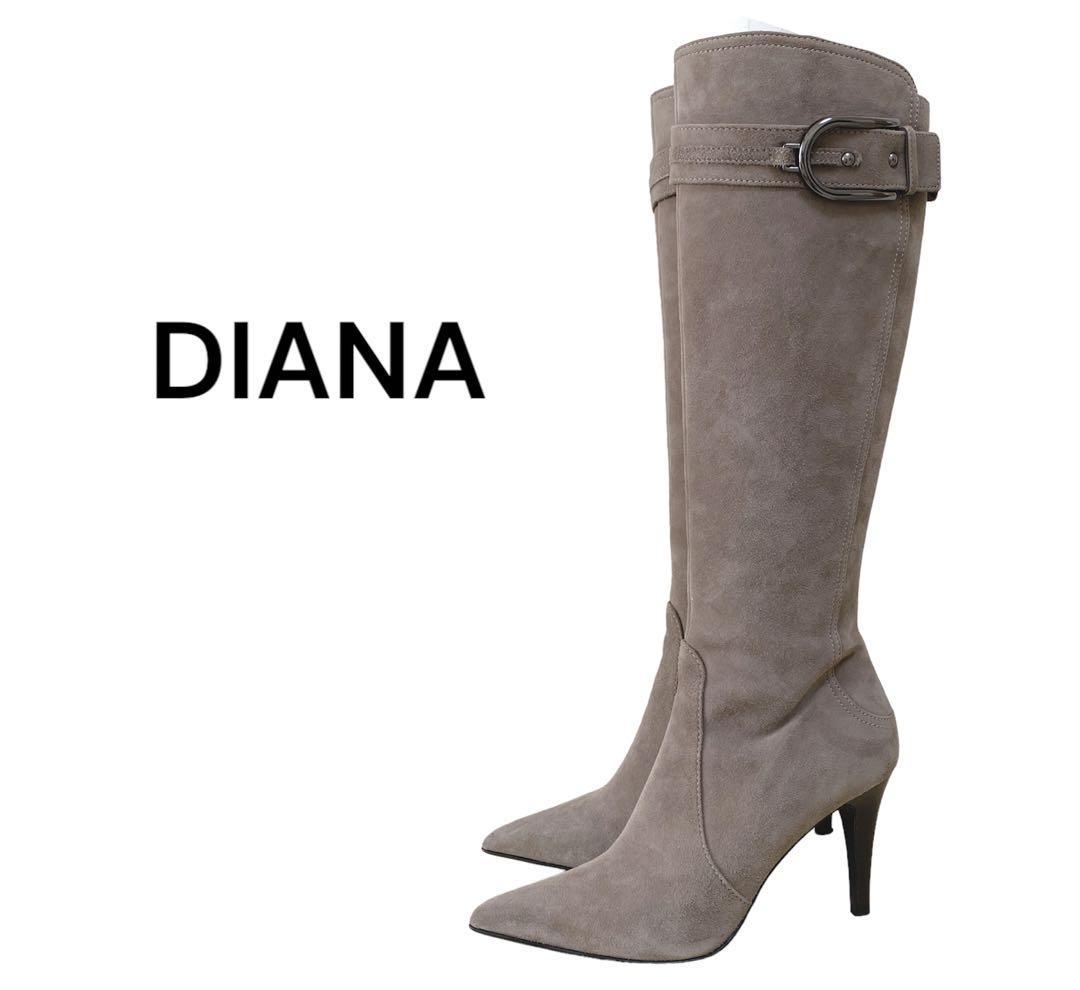お気に入り】 DIANA グレージュ 大人綺麗め サイドファスナー ロング