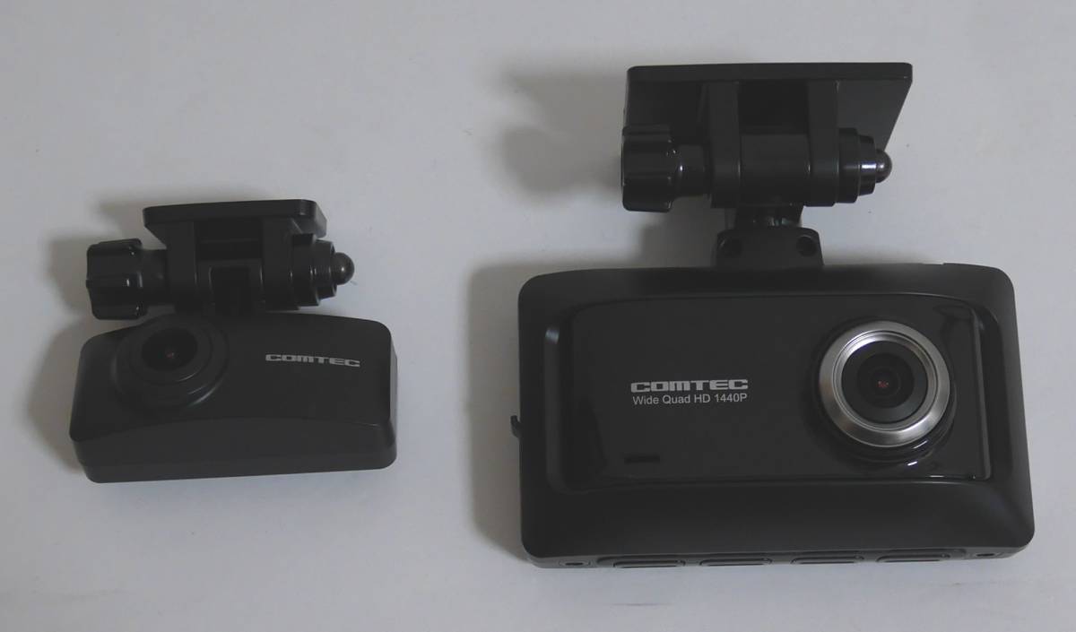 中古良品 COMTEC ZDR026 車用 前後2カメラ 一式 ドライブレコーダー