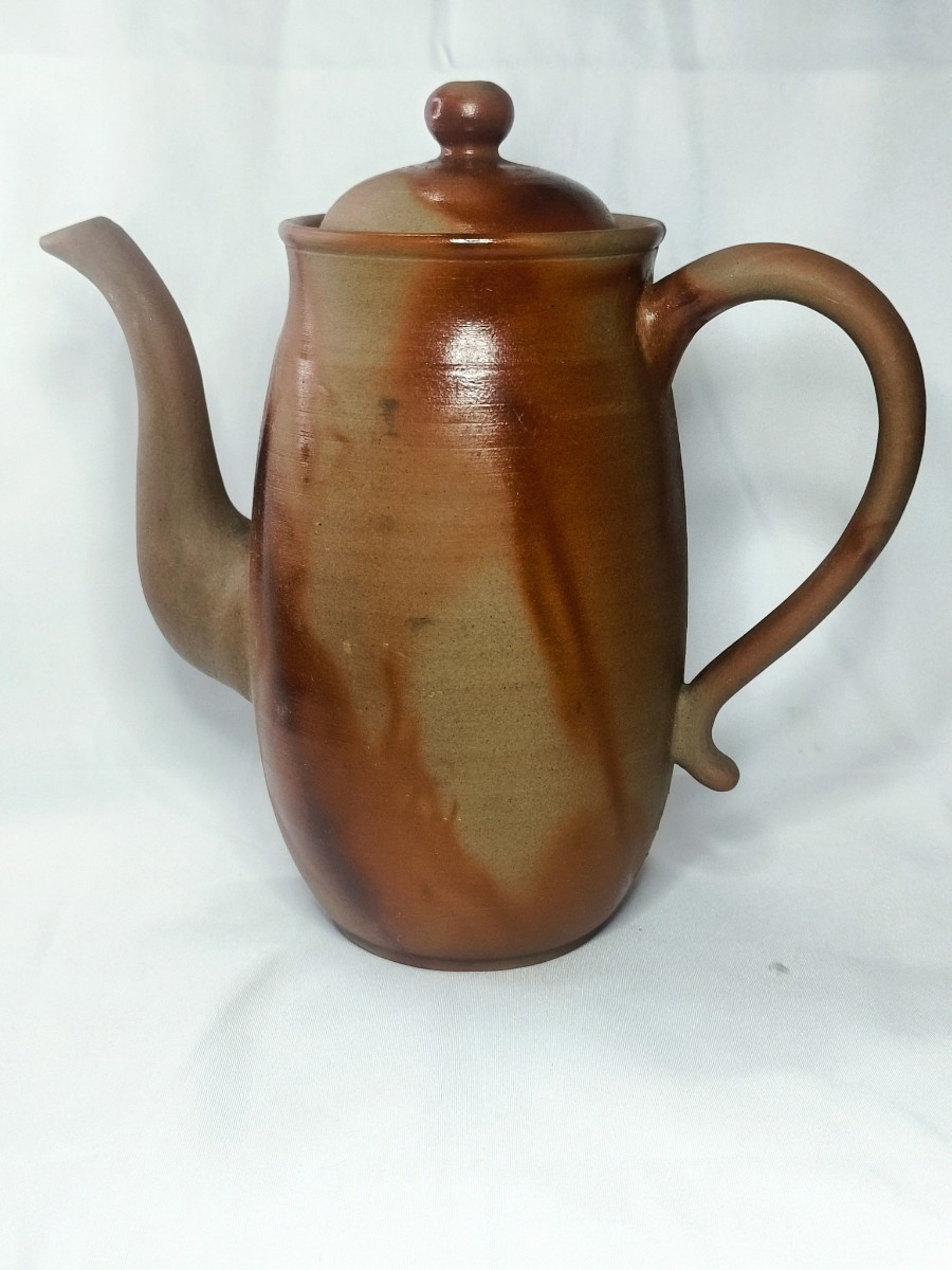 茶道具 水指 水差し 備前焼 火襷 窯変 在銘 作家物 急須 陶芸品 旧家蔵出し