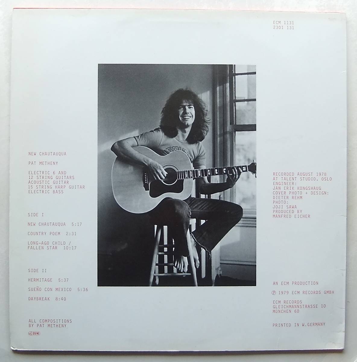 ◆ PAT METHENY / New Chautauqua ◆ ECM 1131 (West Germany) ◆_画像2