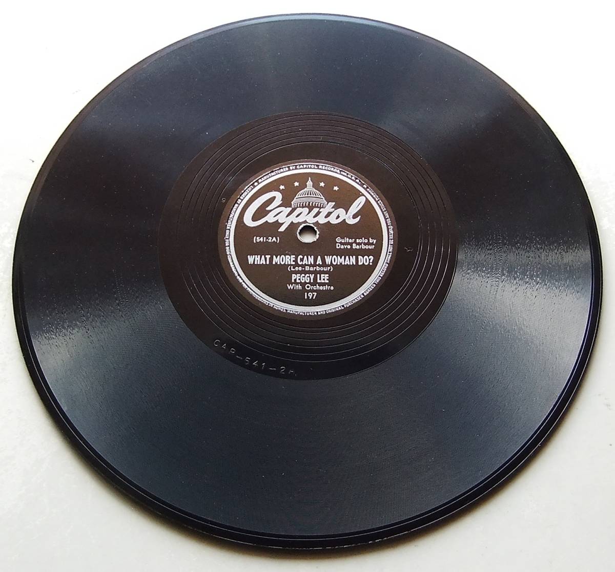 ◆ PEGGY LEE / What More Can A Woman Do? / You Was Right, Baby ◆ Capitol 197 (78rpm SP) ◆の画像4