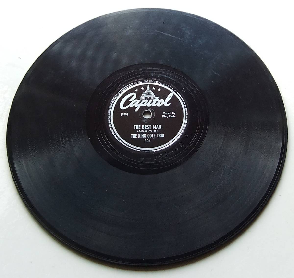 ◆ NAT KING COLE / For Sentimental Reasons / The Best Man ◆ Capitol 304 (78rpm SP) ◆_画像5