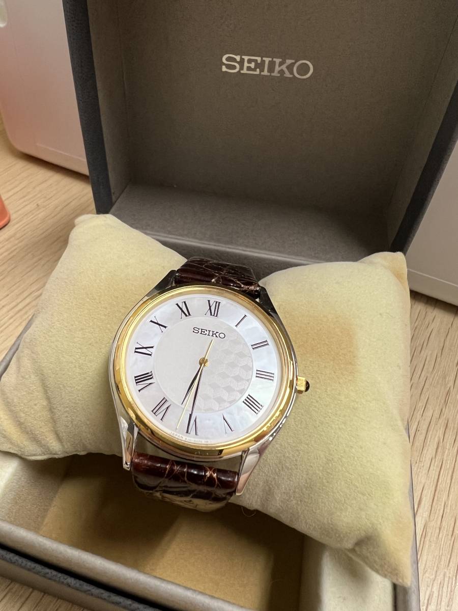 未使用】SEIKO DOLCE / セイコー ドルチェ QZ/クォーツ 8J41-0AJ0 革