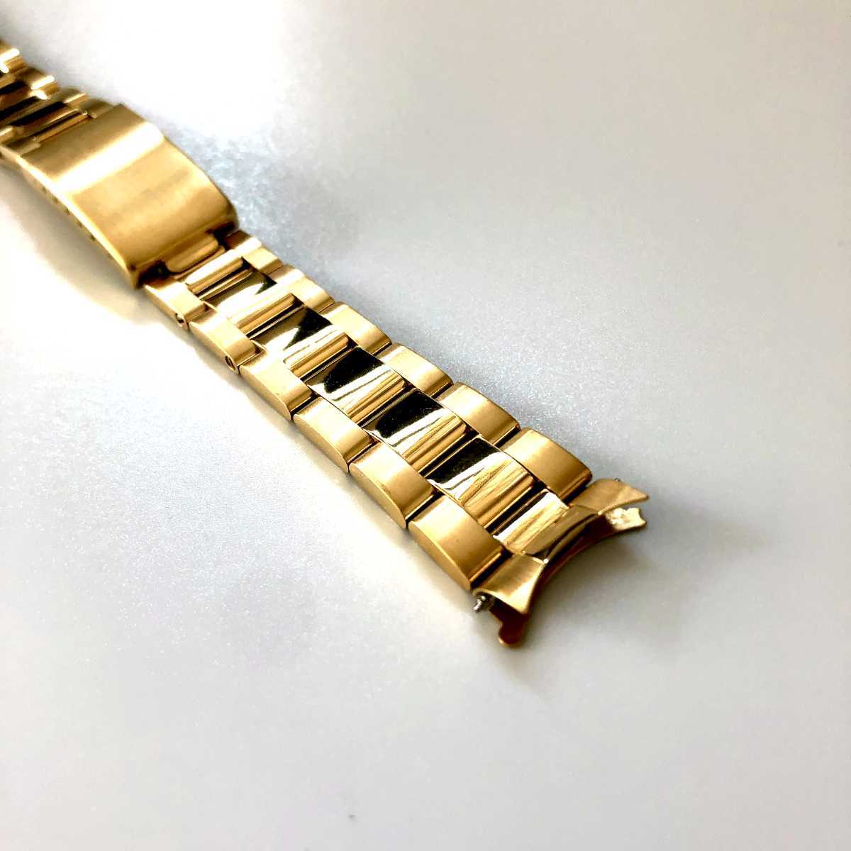 20mm 腕時計 修理交換用 社外品 オイスター ゴールド 20mm 腕時計 修理交換用 社外品 オイスター ゴールド