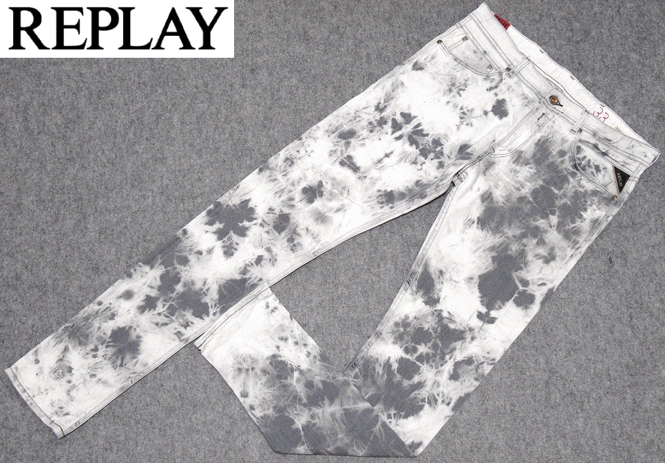 イタリア製 美品 REPLAY リプレイ JONDRILL ブリーチ加工 パワー