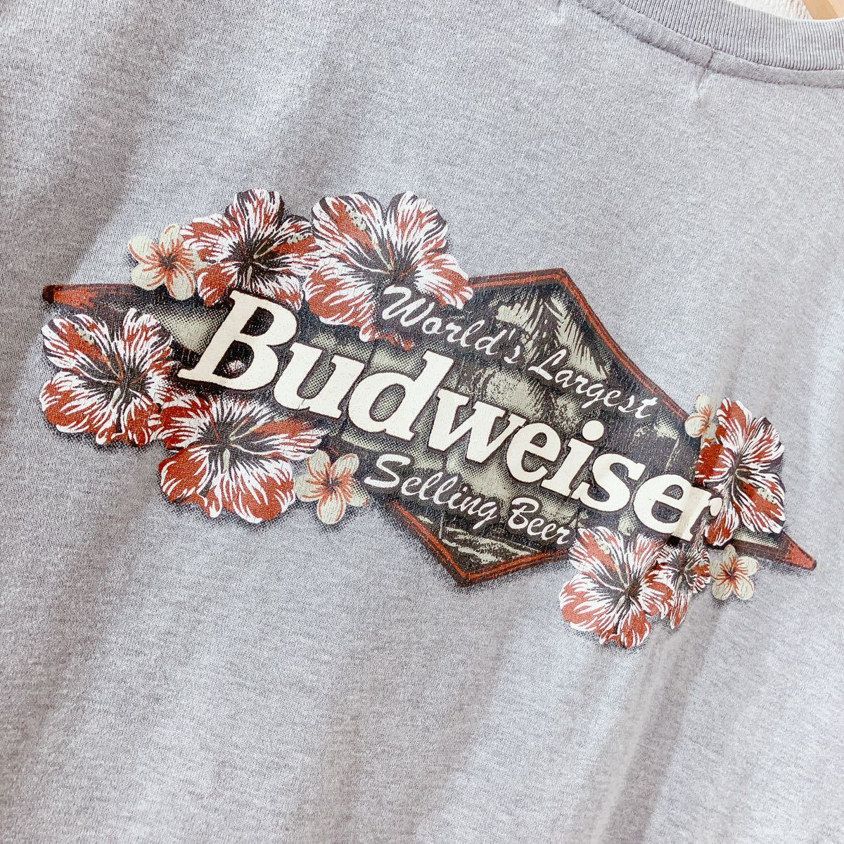 90s ヴィンテージ　Budweiser バドワイザー　Tシャツ　半袖　グレー　メンズ　L アメカジ　古着　ストリート_画像2