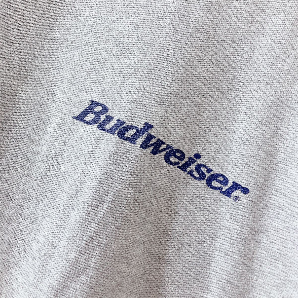 90s ヴィンテージ　Budweiser バドワイザー　Tシャツ　半袖　グレー　メンズ　L アメカジ　古着　ストリート_画像4