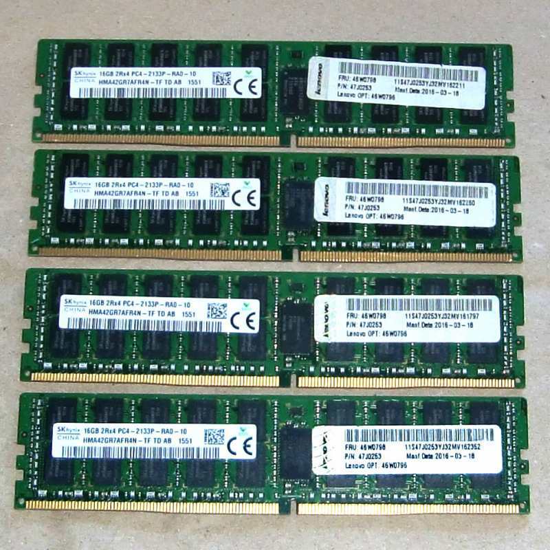 人気商品！】 中古品 デスクトップPC用 メモリー16GB×4枚 計64GB DDR4