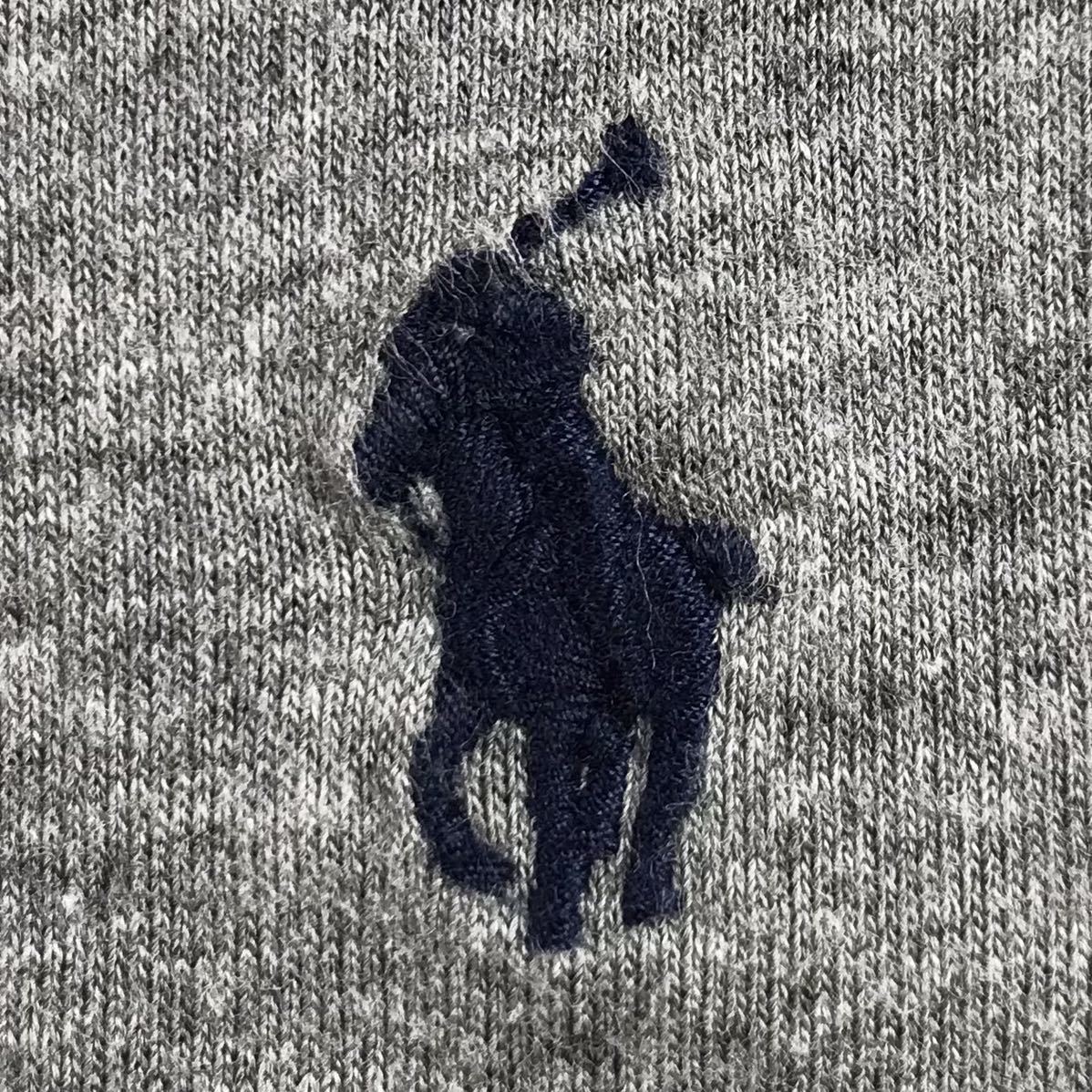 POLO RALPH LAUREN ポロ ラルフローレン 半袖 Tシャツ S グレー 霜降り 刺繍ロゴ ポニーの画像5
