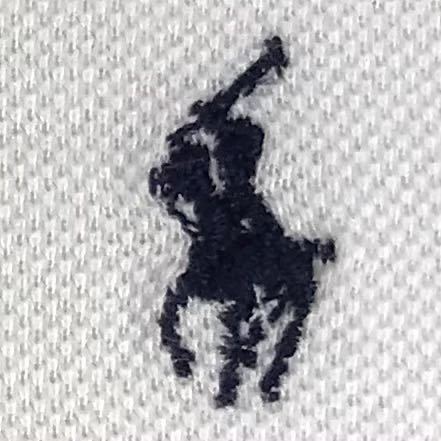 POLO BY RALPH LAUREN ポロ バイ ラルフローレン 半袖 ポロシャツ M ホワイト 刺繍ロゴ ポニー_画像8