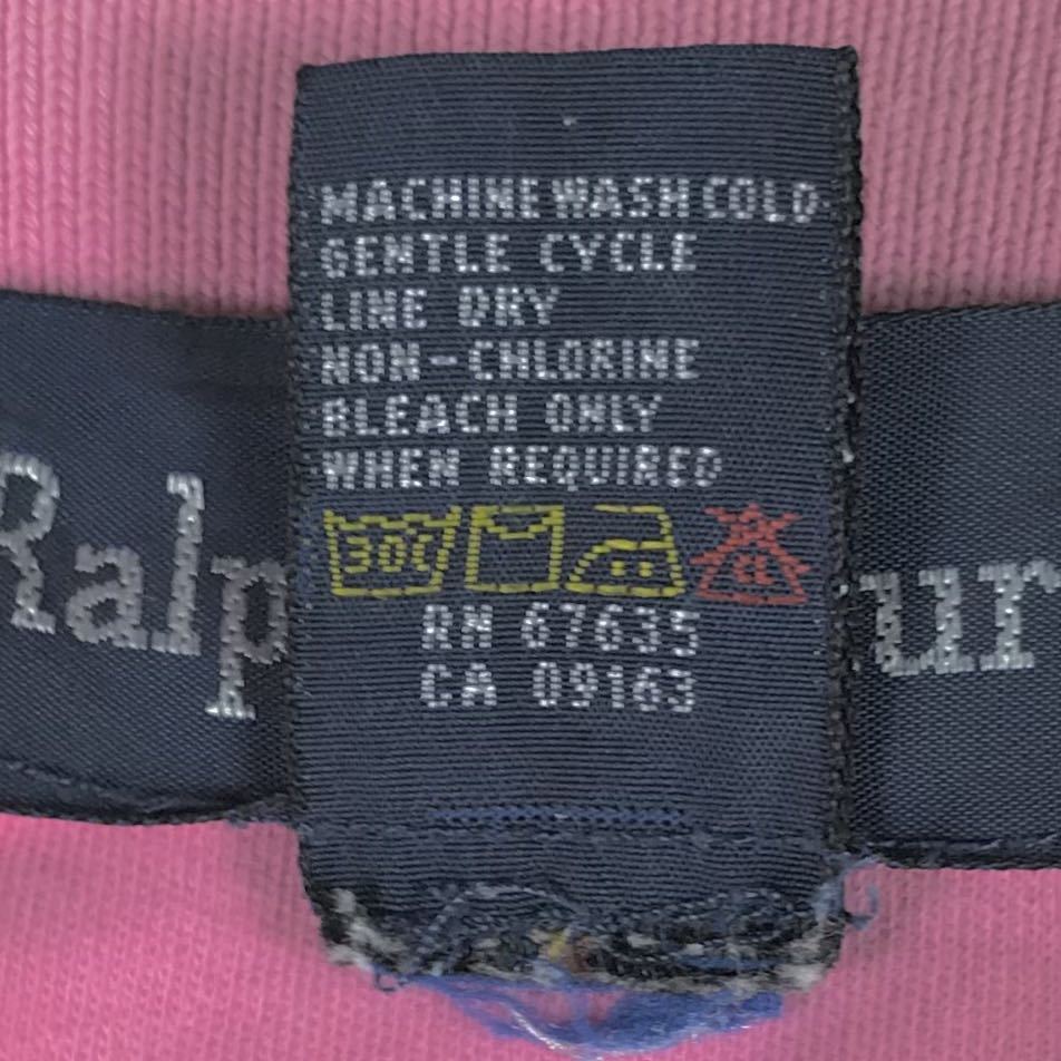 RALPH LAUREN ラルフローレン 半袖 ポロシャツ L ピンク 刺繍ロゴ ポニー_画像10