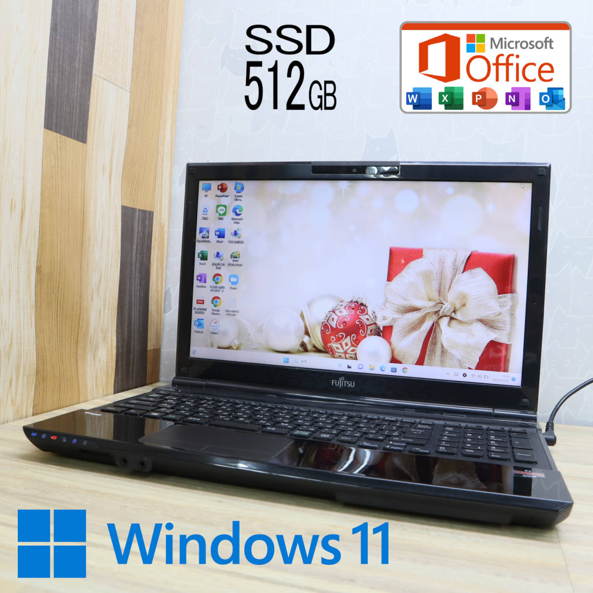 ☆美品新品SSD512GB☆FMV LIFEBOOK A40J WebカメラWin11 Microsoft