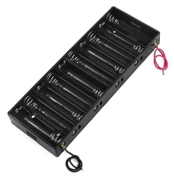 単三乾電池１０Pバッテリー収納ケースプラスチック製ボックスホルダー！の画像1