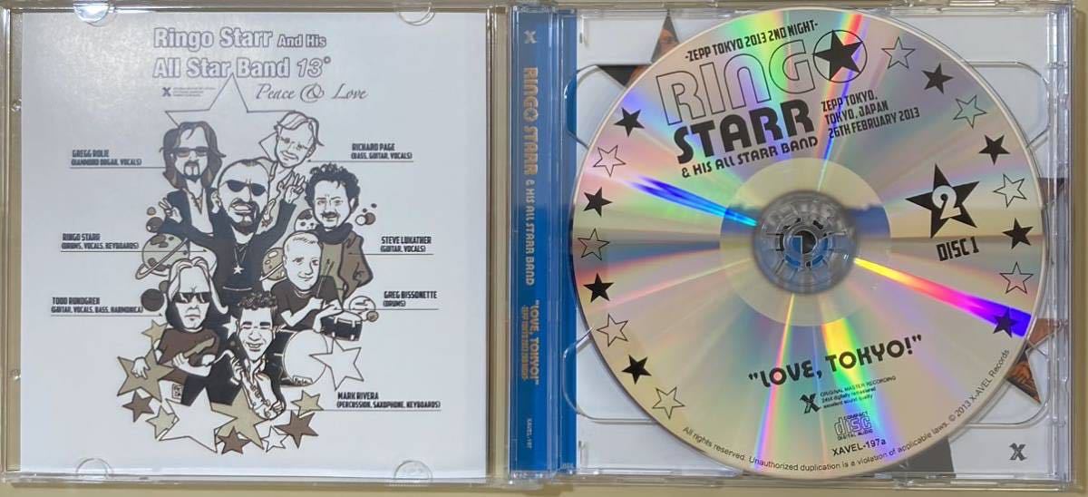 送料無料 Ringo Starr & His All Starr Band (2CD) "Love, Tokyo!" -Zepp Tokyo 2013 2nd Night-_画像3