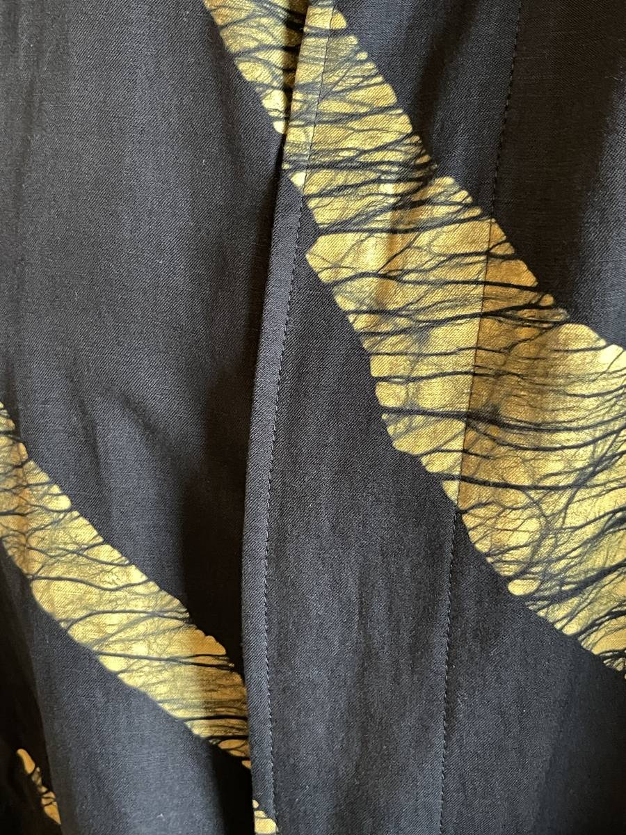 ISSEY MIYAKE MEN ろうけつ染 ノーカラーコート
