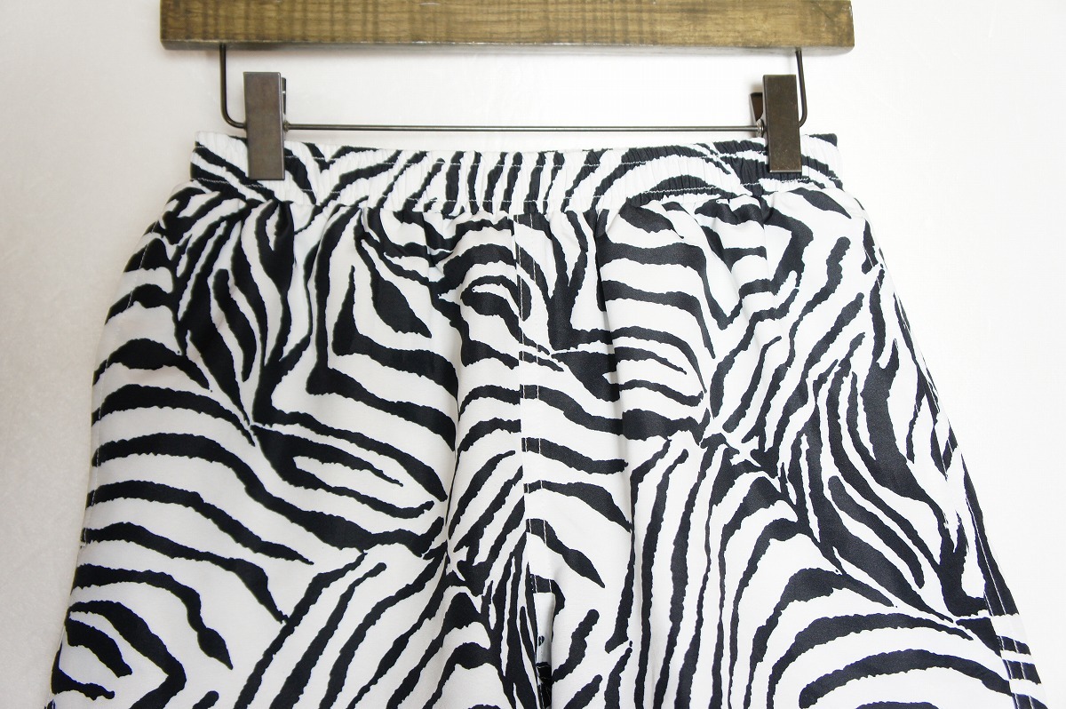 美品正規 23SS ALDIES アールディーズ Zebra Easy Short Pants ゼブラ イージー ショート ハーフ パンツ ショーツ A2118513 黒白 S 828N_画像3