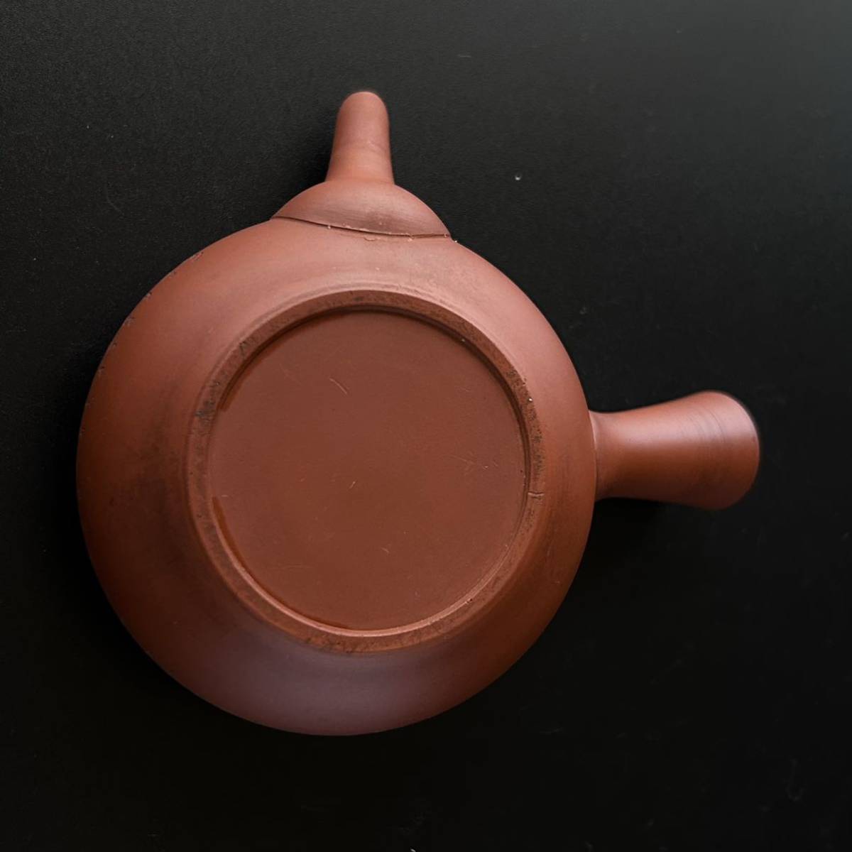 陶器製急須 茶道具 アンティーク 古玩 骨董 未使用品 朱泥 急須 漢詩彫 常滑焼 伊藤陶二 煎茶道具 古玩 骨董
