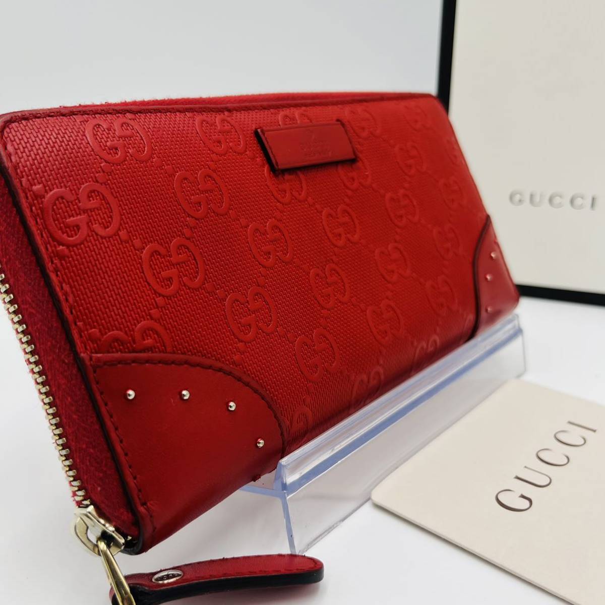 海外輸入】 GG グッチ 《美品・現行に近い》GUCCI エンボス レディース