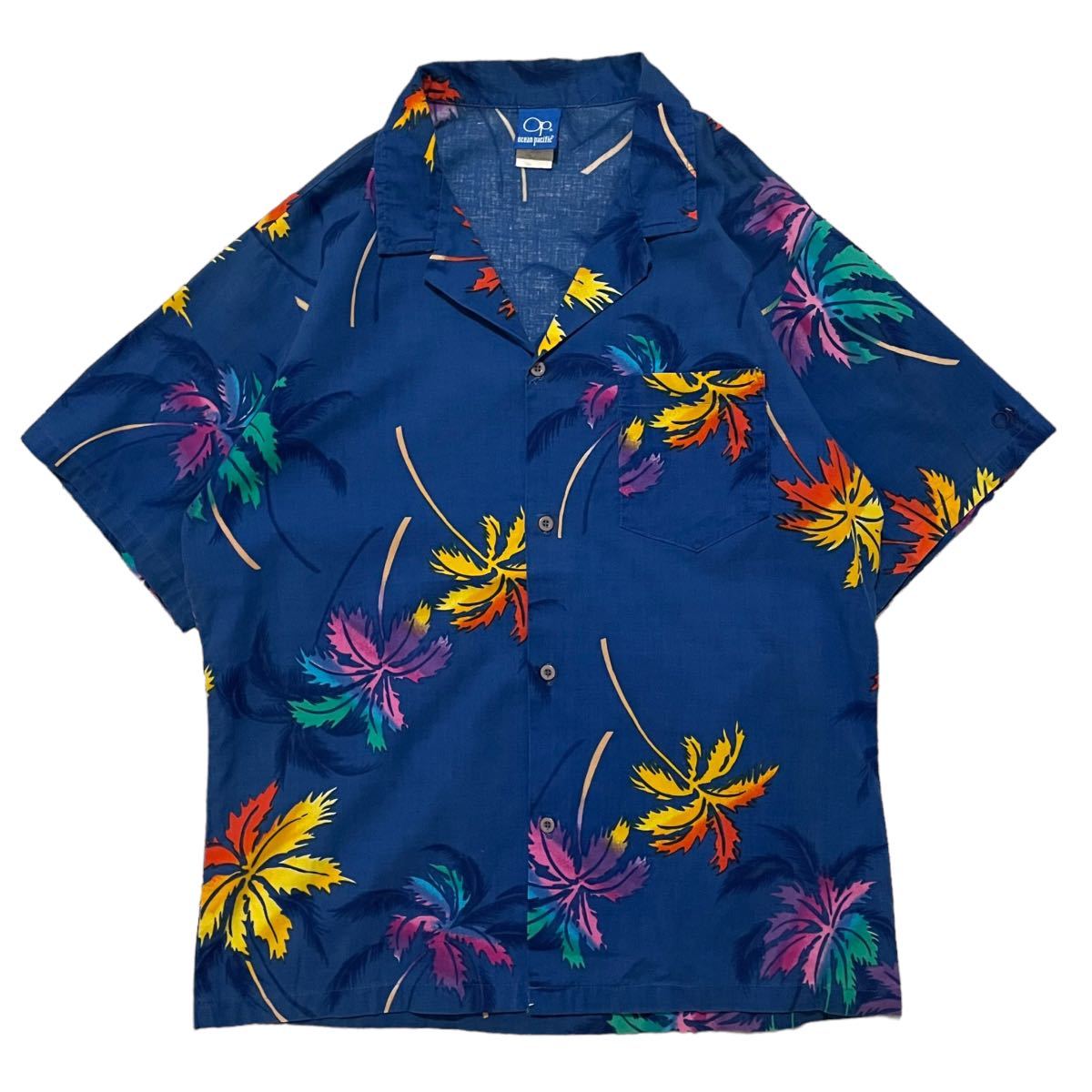 古着 USA製 OP OceanPacific オーシャンパシフィック オープンカラーシャツ アロハシャツ 半袖シャツ