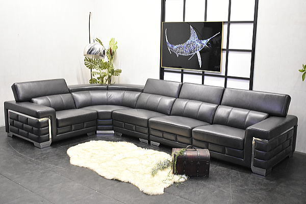 [ opening installation attaching new goods sale price ] high class Italian leather original leather large corner sofa -5 point set reception sofa BK color stylish furniture modern :NW44-6ZZT-KC