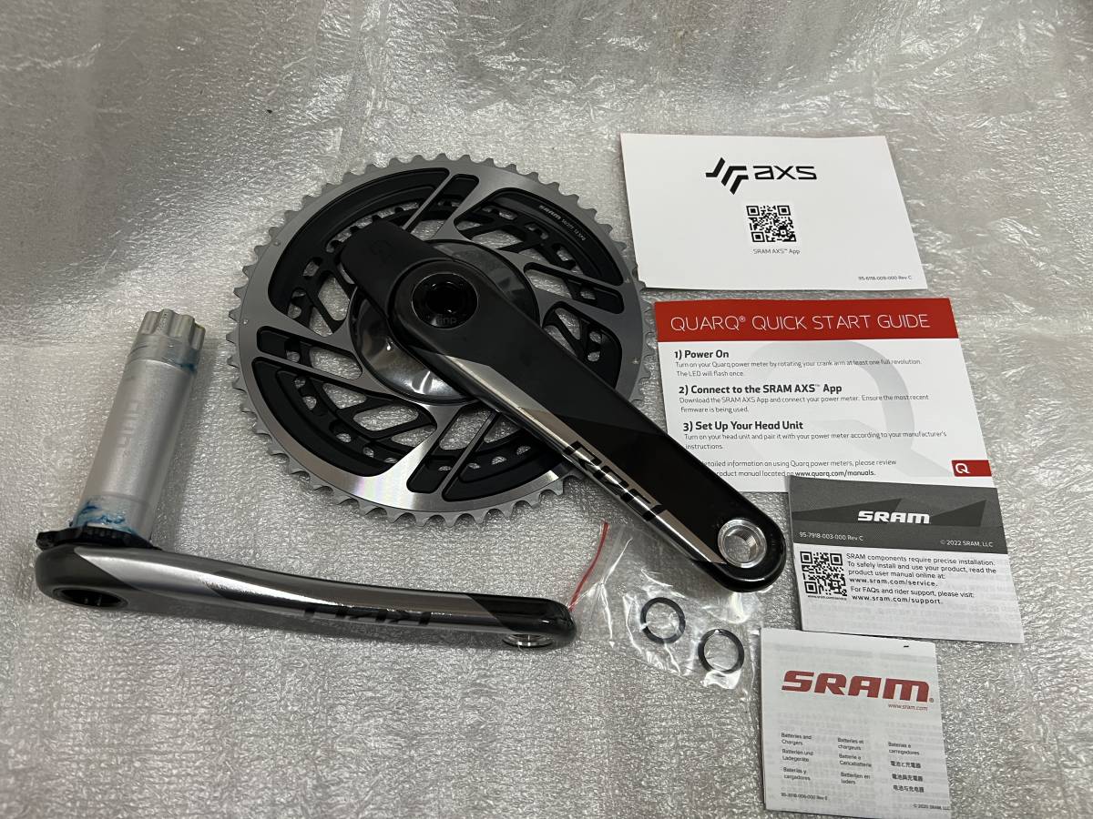 新品 SRAM RED AXS 12速 DUB 50/37 170mm パワーメーター付チェーンリング&カーボンクランクセッ _画像1