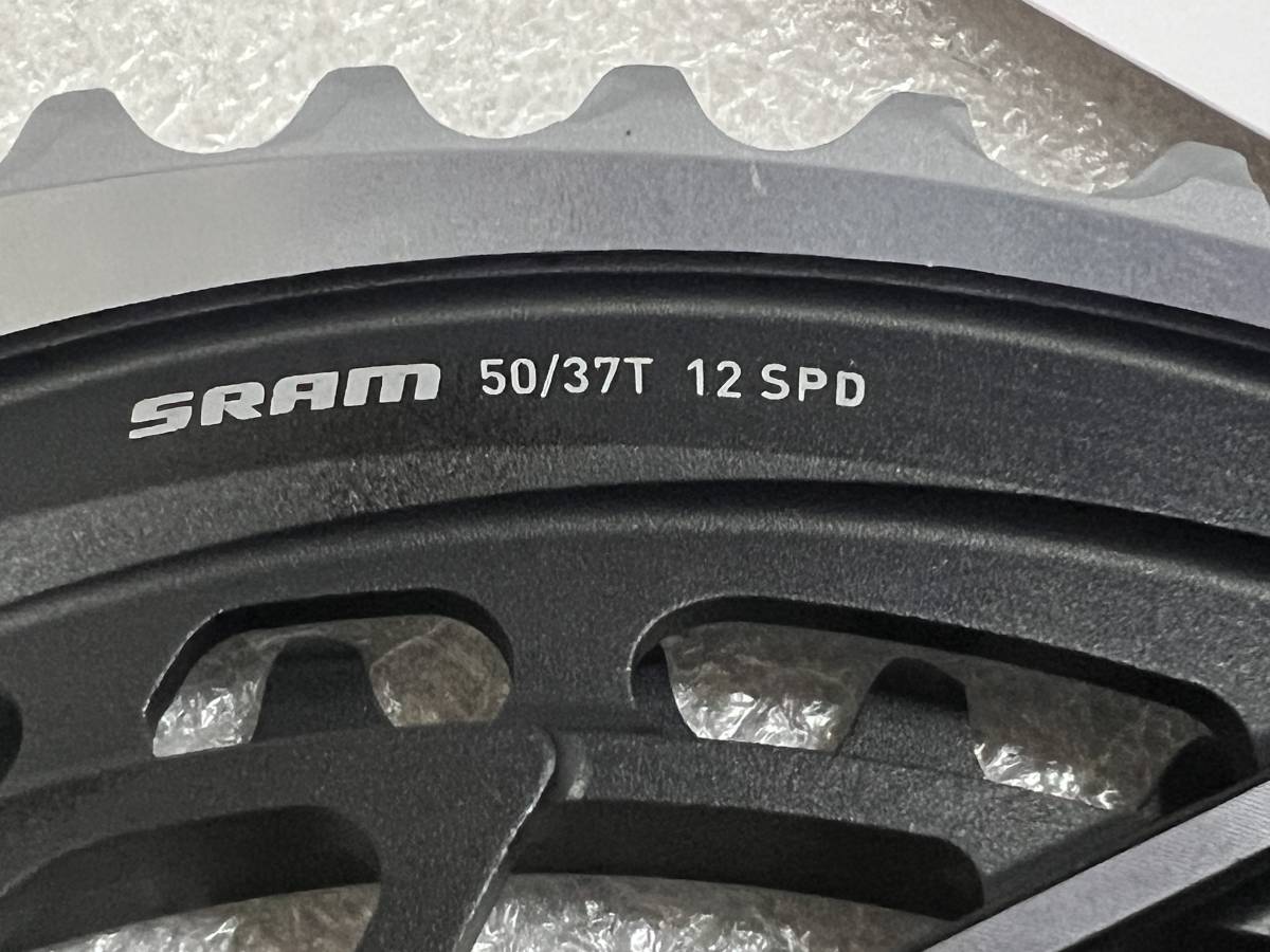 新品 SRAM RED AXS 12速 DUB 50/37 170mm パワーメーター付チェーンリング&カーボンクランクセッ _画像4