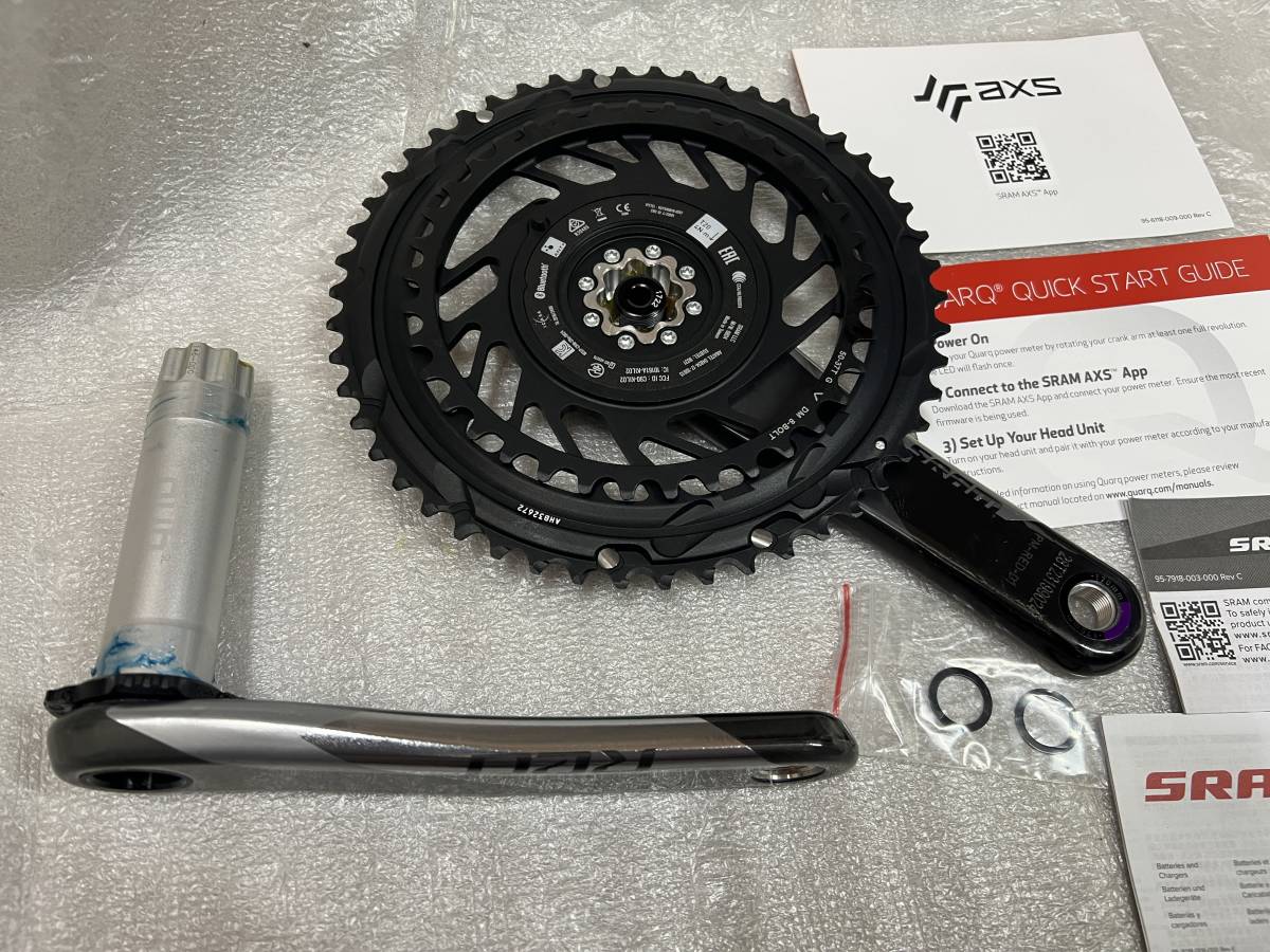 新品 SRAM RED AXS 12速 DUB 50/37 170mm パワーメーター付チェーンリング&カーボンクランクセッ _画像5