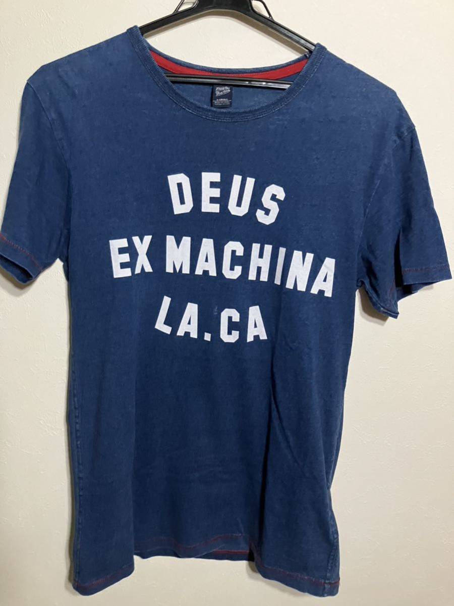 DEUS EX MACHINA デウスエクスマキナ　半袖Tシャツ　インディゴ　XS_画像1