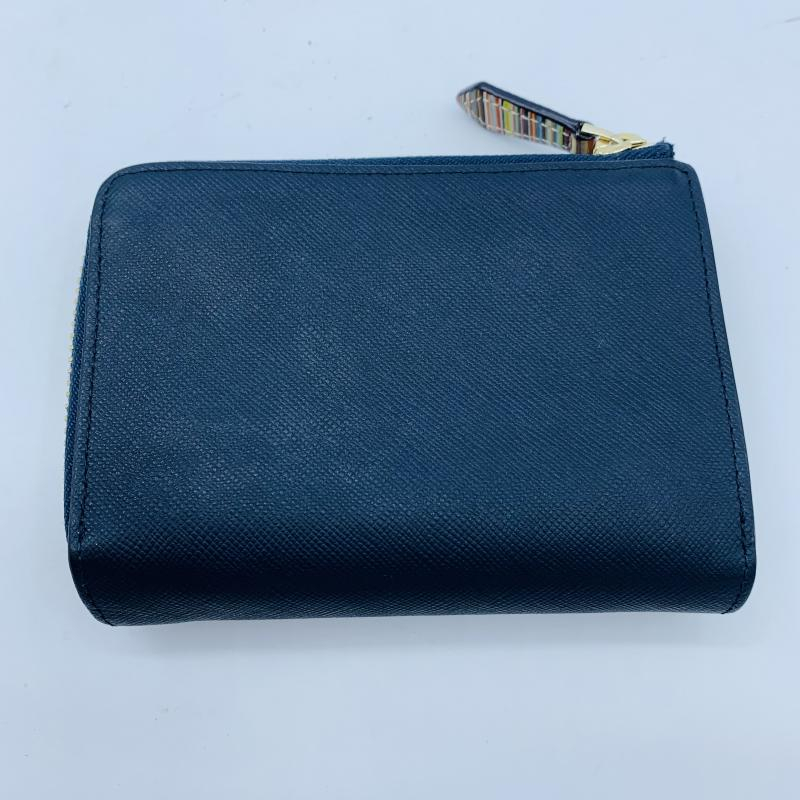 人気No.1】 【中古】Paul smith ジップストローグレイン ネイビー 折