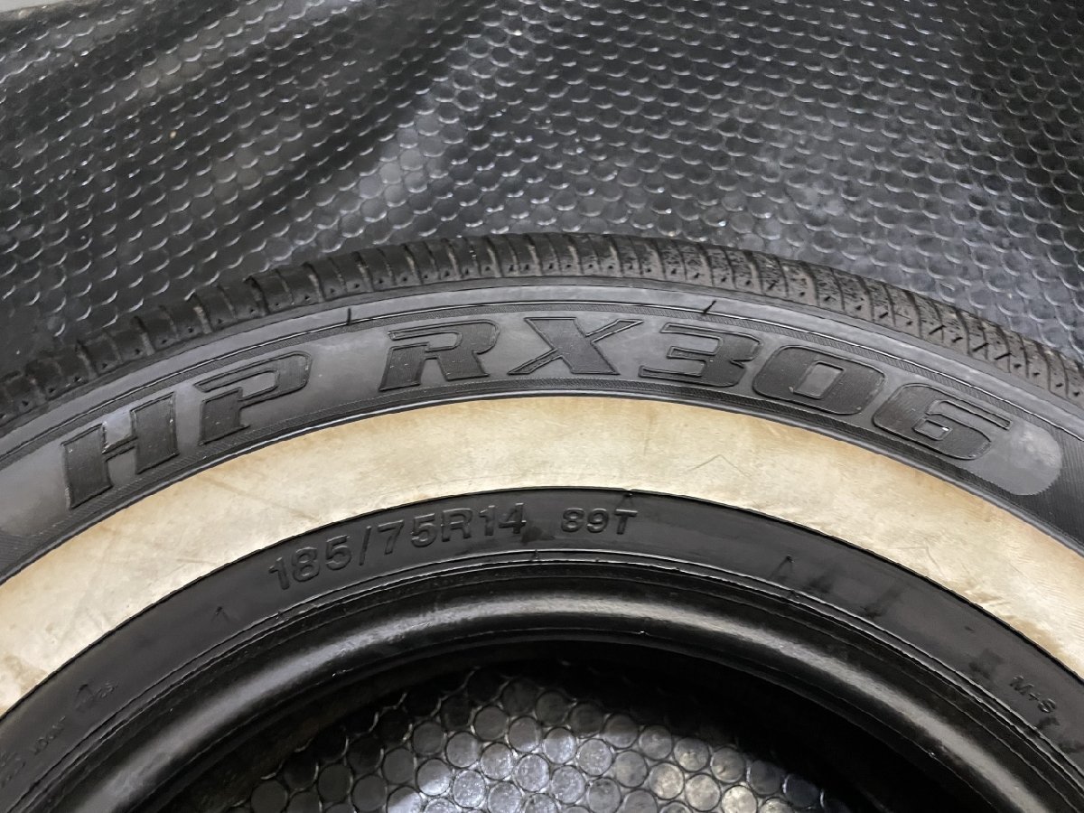 走行短め JOYROAD HP RX306 185/75R14 14インチ 夏タイヤ 4本 19年製 ホワイトリボン ハイドロ ローライダー リフトアップハスラー (TF125)_画像8