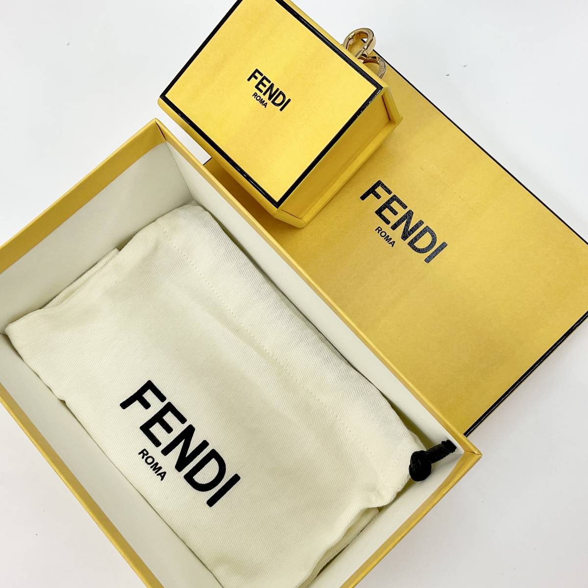 7600 unused Fendi ro Goki - charm case box charm yellow gold 