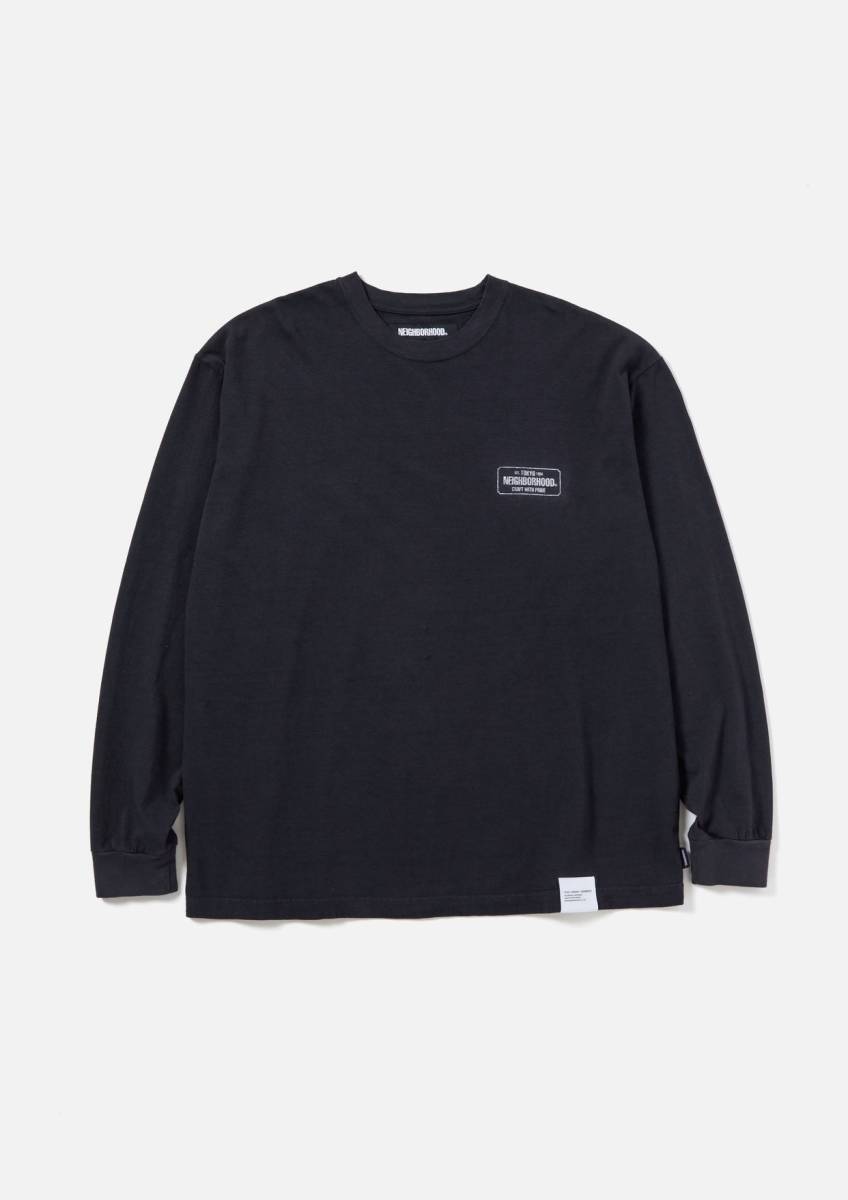 NEIGHBORHOOD SULFUR DYE CREWNECK LS BLACK XL / ネイバーフッドT