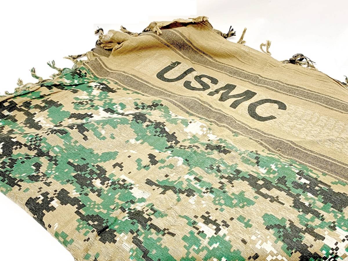 新品]米軍放出品アフガンストール シュマグ USMC海兵隊MARPAT ストール_画像2