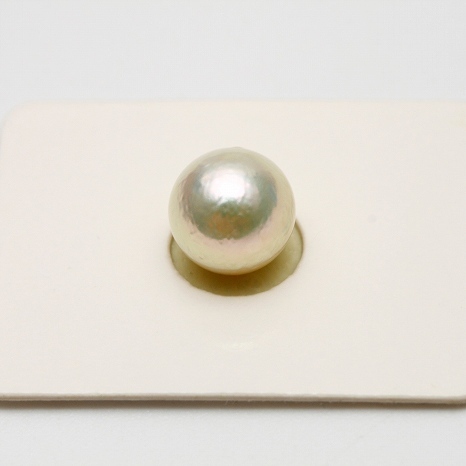 アコヤ真珠パールルース　9.5-10.0mm　無調色　ホワイトピンクカラー_画像1