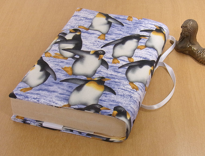 10 B hand made library book@② book cover penguin sea bird south ultrathin purple lovely origin . secondhand book reading house book@ liking present present 