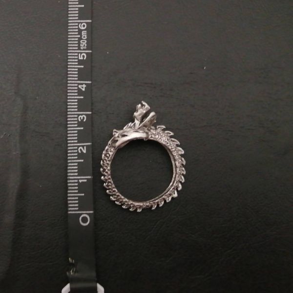 オープンリング 指輪 シルバー 龍 ドラゴン ユニセックス メンズ レディース 韓国 調整可能 フリーサイズ ロック パンク #C1793-4の画像6