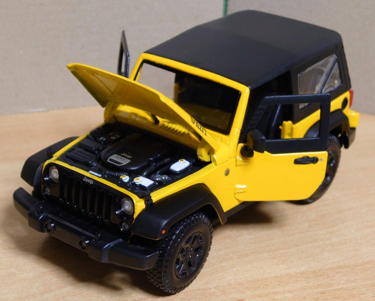 1/18 ジープラングラー ウィリス イエロー JEEP WRANGLER