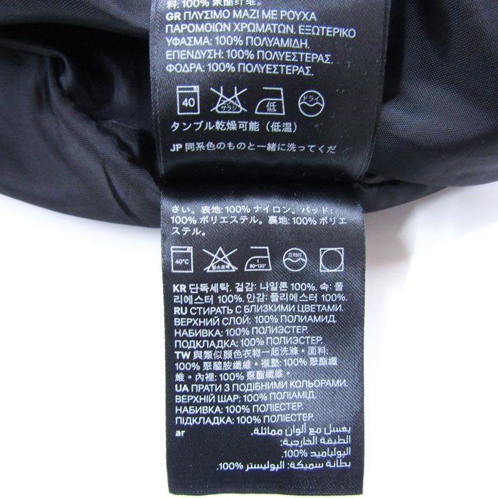 エイチアンドエム ブルゾン 中綿ジャケット ジャンパー ハイネック カジュアル アウター メンズ Mサイズ ブラック H&M_画像7