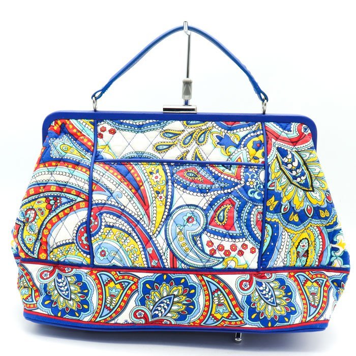 ベラ ブラッドリー トートバッグ キルティング ペイズリー柄 ハンドバッグ ブランド 鞄 カバン レディース ブルー Vera Bradley_画像1