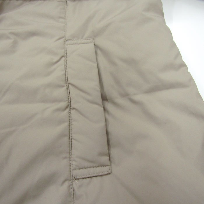  ef-de down jacket coat high‐necked jumper large size outer hood less lady's 15 size beige ef-de