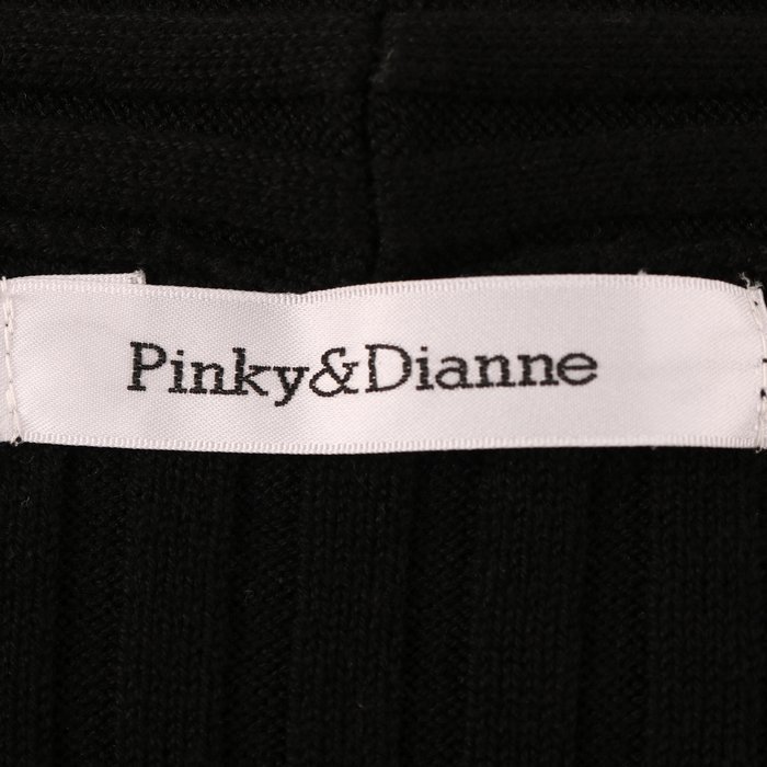  Pinky and Diane кардиган длинный рукав шаль цвет ребра одноцветный tops чёрный женский 38 размер черный Pinky&Dianne
