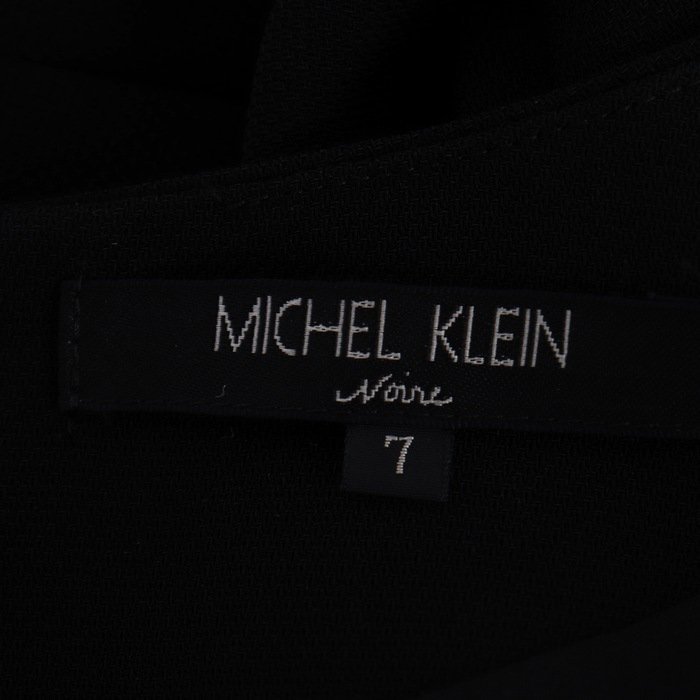  Michel Klein nowa-ru One-piece short sleeves crew neck black formal plain black lady's 7 size black MICHEL KLEIN