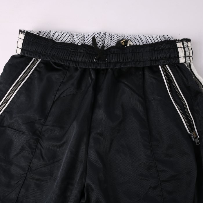 アシックス ロングパンツ サイドライン 裾ファスナー ボトムス 日本製 メンズ Mサイズ ブラック asics_画像3