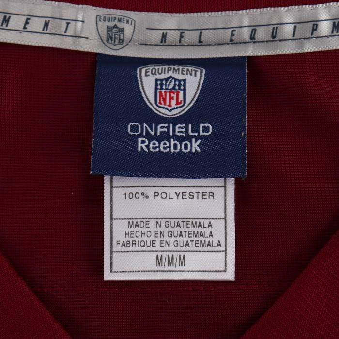 リーボック Tシャツ 半袖 アメフト ユニフォーム NFL #30 ゲームシャツ 大きいサイズ US 古着 メンズ Mサイズ ワインレッド Reebok_画像2