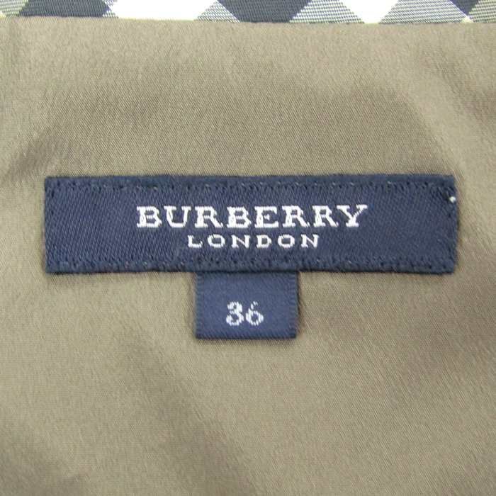  Burberry London юбка в складку колено внизу длина шерсть . низ женский 36 размер хаки BURBERRY