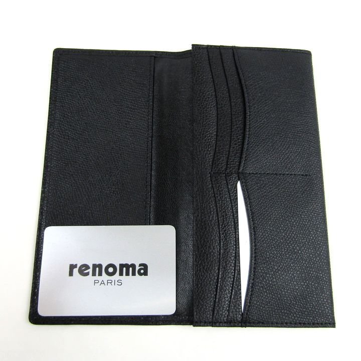 レノマ 長財布 未使用 訳あり 札入れ レザー 二つ折り ロングウォレット ブランド 黒 メンズ ブラック renoma_画像3