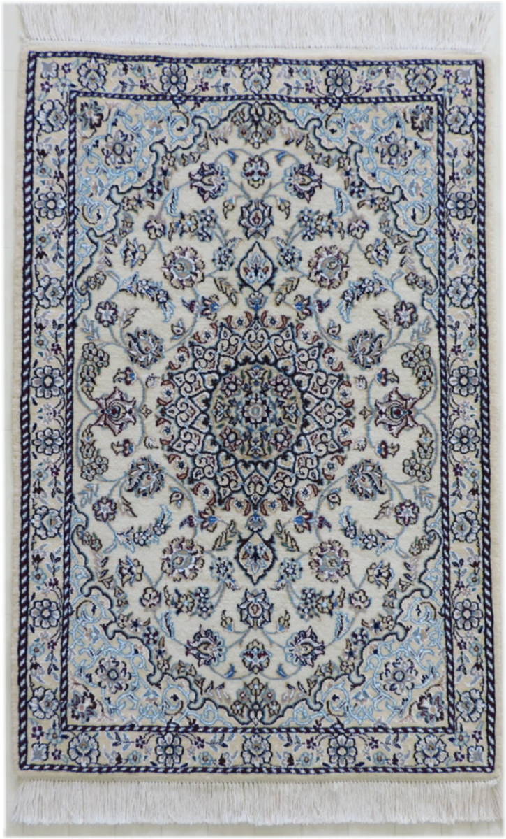ペルシャ絨毯 カーペット ウール＆コットン 手織り高級 ペルシャ絨毯の本場 イラン ナイン産 玄関マットサイズ 120cm×80cm 本物保証 Yahoo!フリマ（旧）