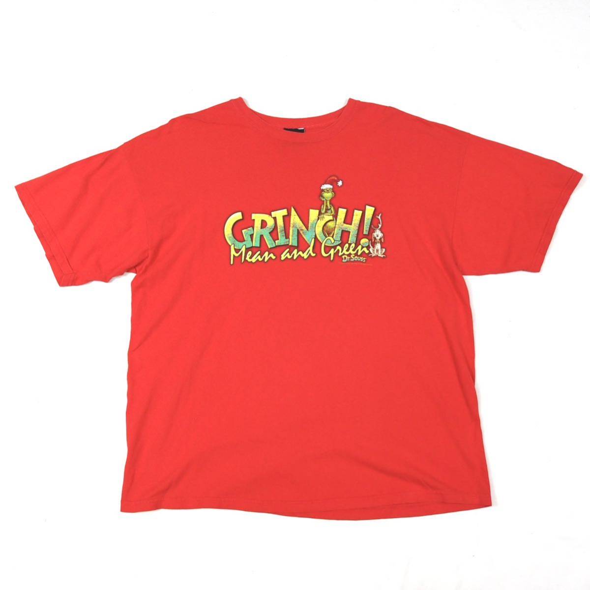 Dr Seuss【Grinch】Tシャツ 2XL レッド ビンテージ グリンチ