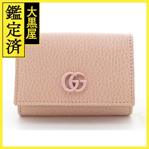 GUCCI　グッチ　ダブルGウォレット　ライトピンク　レザー　735212【431】2148103560187